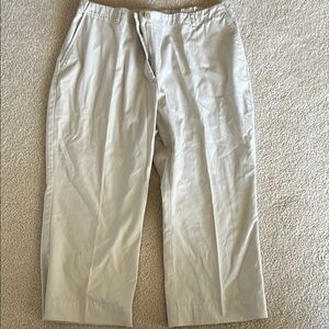 Women’s Lands End Khaki Crop Pants - 16W